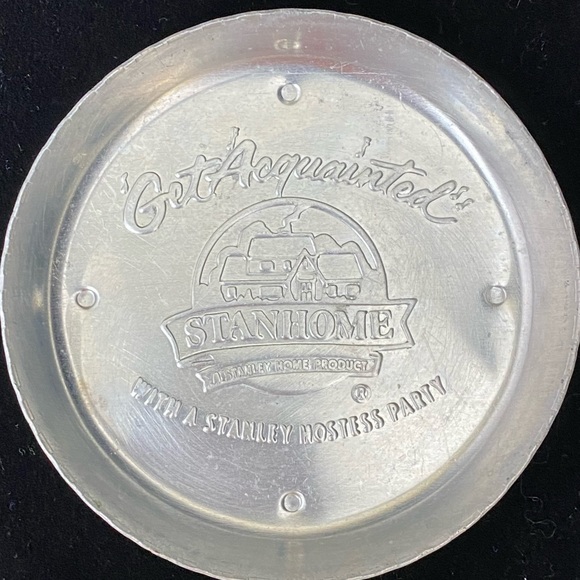 Vintage GUC Set of 3, Stanhome “Get Acquainted” Aluminum Drink Coasters - Picture 6 of 14